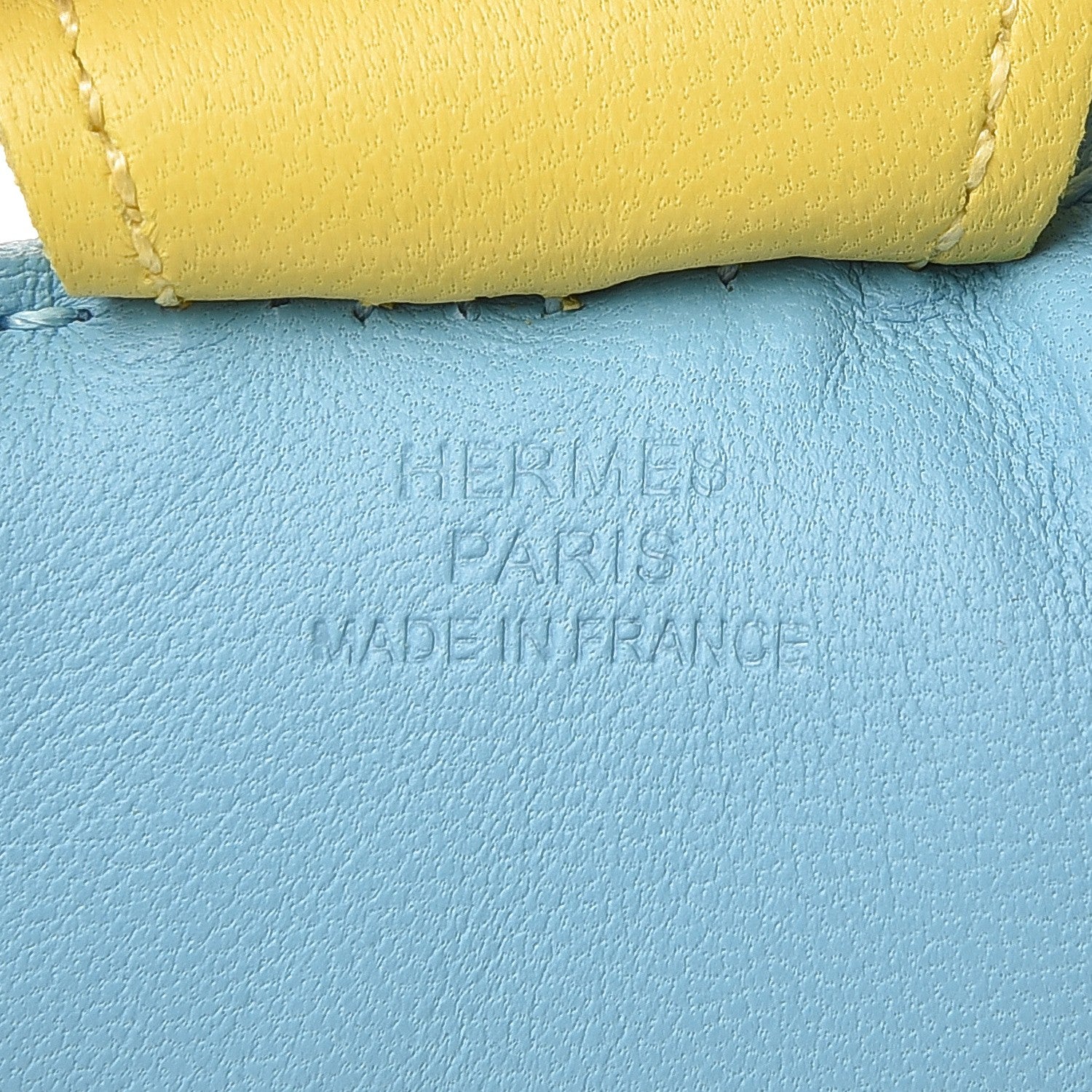 Hermes Milo Lambskin Grigri Rodeo Horse Bag Charm MM Bleu Celeste Lime Malachite 3 of 4