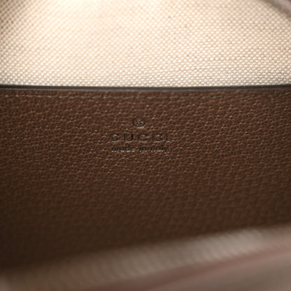 Gucci GG Supreme Monogram Textured Dollar Calfskin Web Ophidia Wristlet Shoulder Bag Beige Ebony New Acero 6 of 11