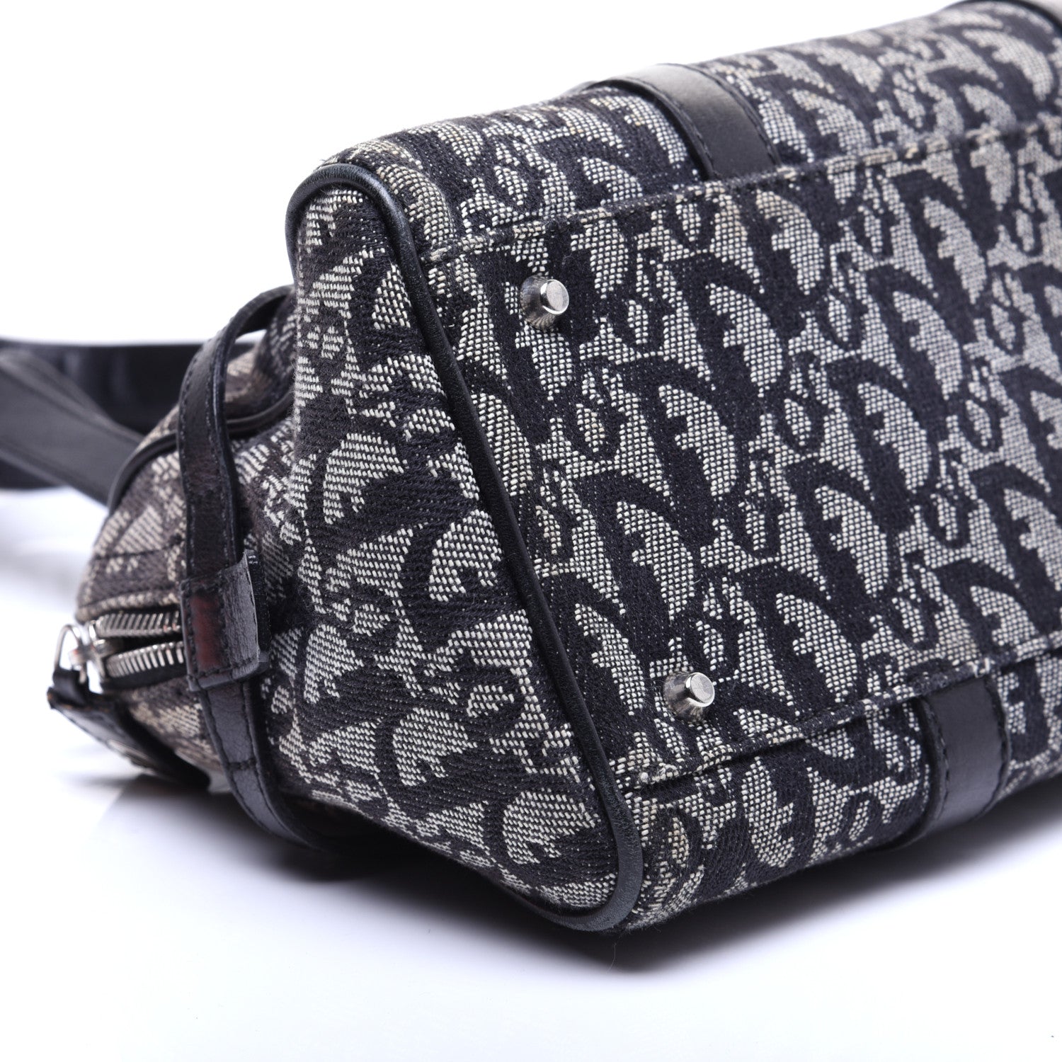 Christian Dior Denim Monogram Charms Shoulder Bag Black 6 of 14