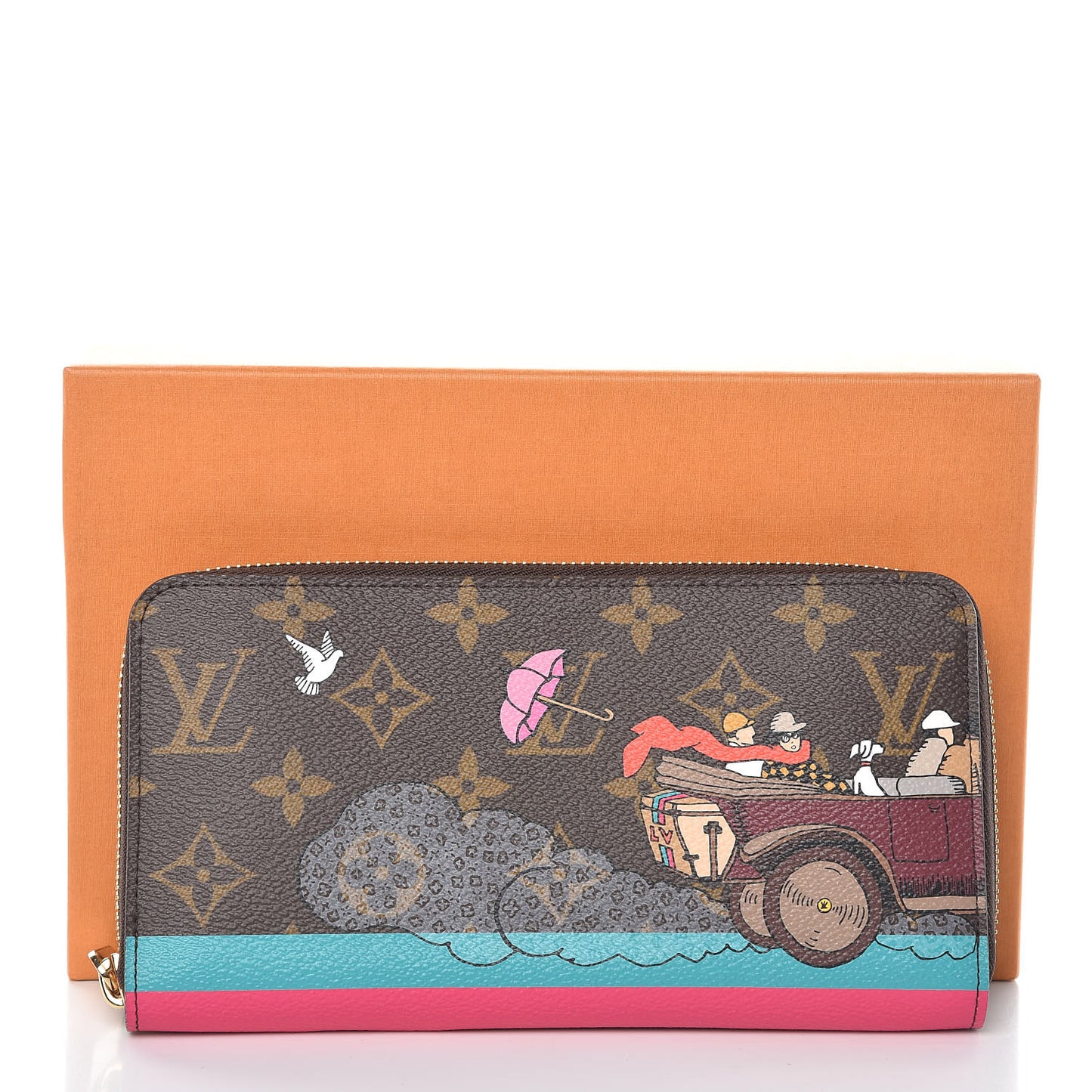 Monogram 2015 Christmas Animation Zippy Wallet Hibiscus