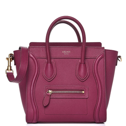 Celine Baby Grained Calfskin Nano Luggage Plum 1 of 7