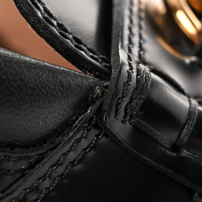 Gucci Magnum Calfskin Nappa Samoa Womens Horsebit Platform Chunky Lug Sole 40mm Loafers 37.5 Black 14 of 20