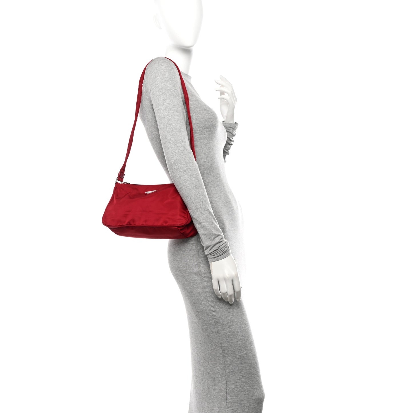 Tessuto Nylon Shoulder Bag Fuoco