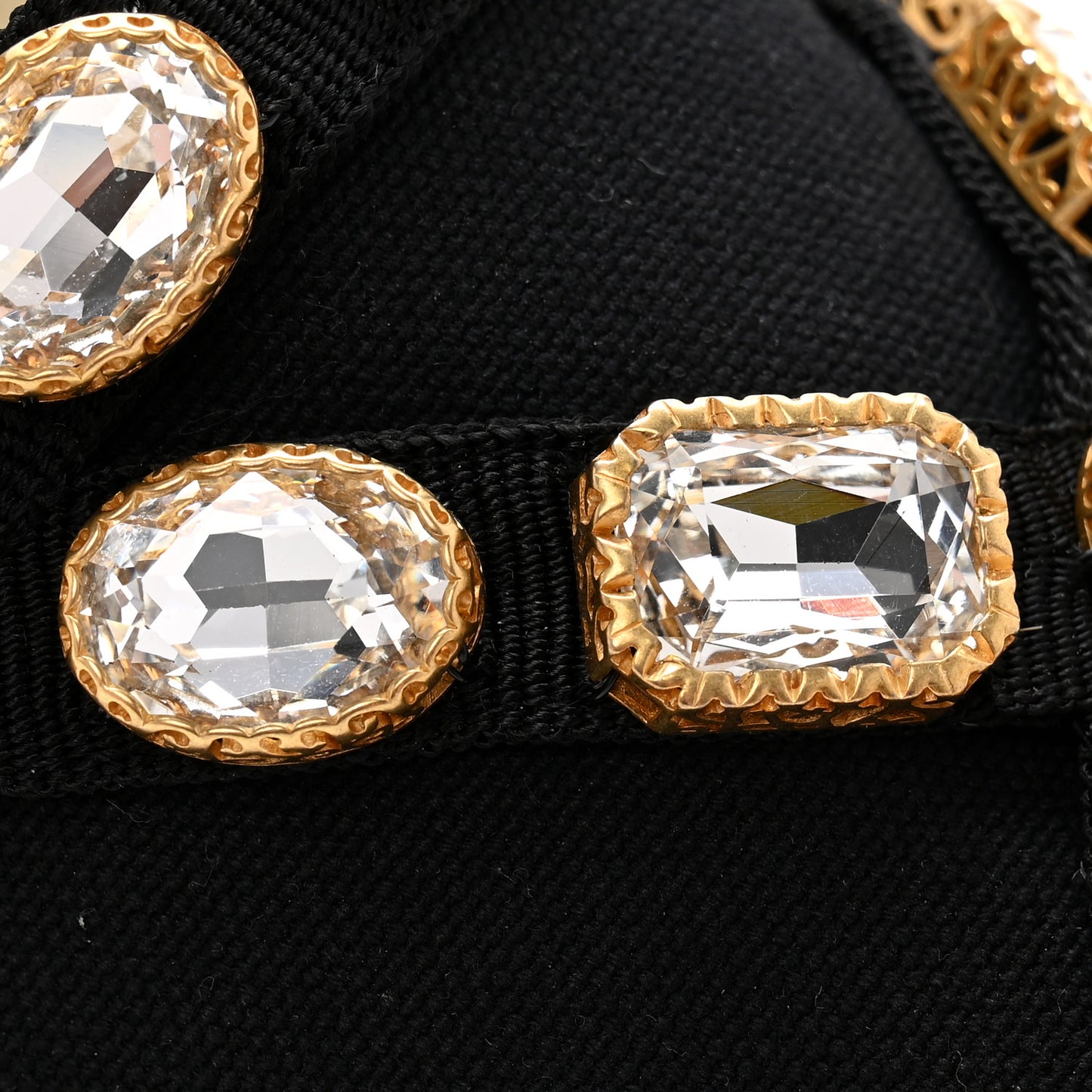 Canvas Crystal Embellished Espadrilles 39 Black