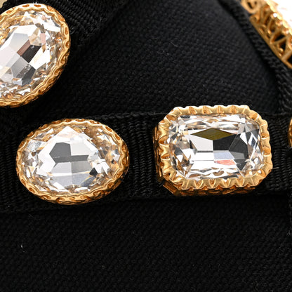 Gucci Canvas Crystal Embellished Espadrilles 39 Black 10 of 11