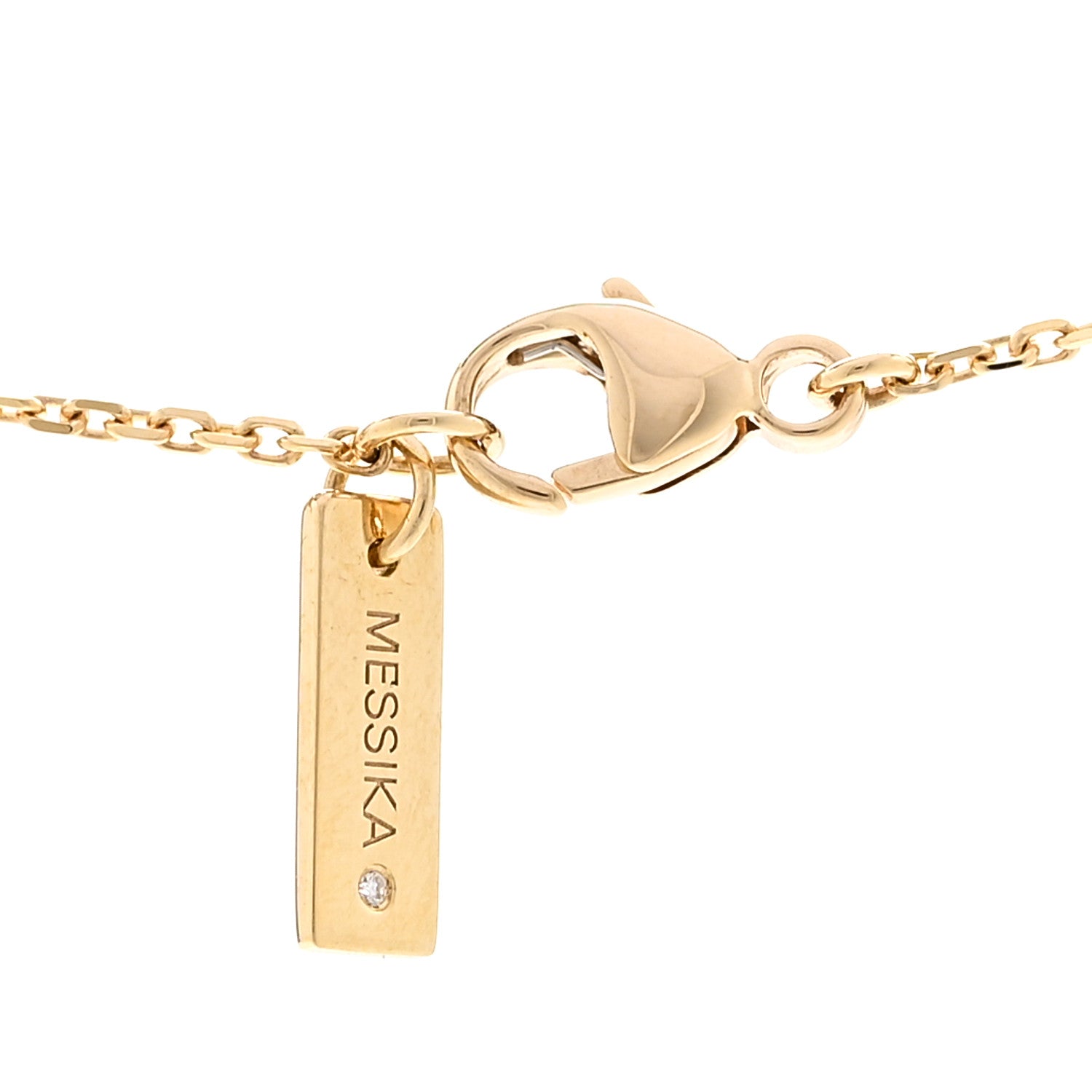 Messika 18K Yellow Gold Diamond Move Uno Pave Necklace 4 of 5