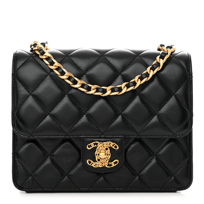 Chanel Shiny Lambskin Quilted Mini Flap Black 1 of 12