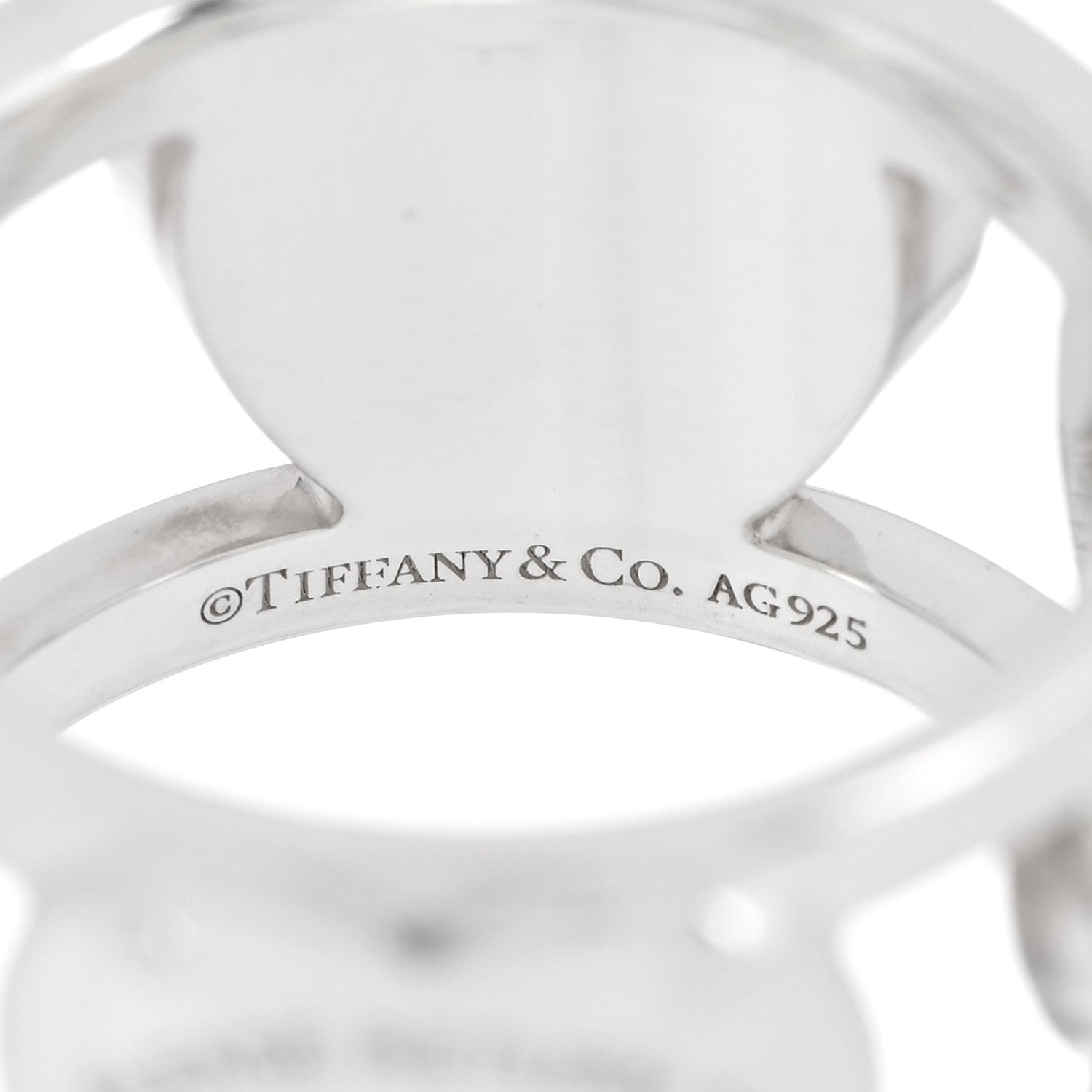 Tiffany Sterling Silver Return to Tiffany Heart Wide Band Ring 50 5.25 4 of 5