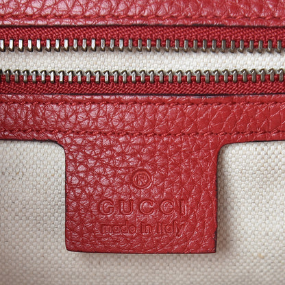 Gucci Calfskin Small GG Marmont Top Handle Bag Vulcanic Red 6 of 9