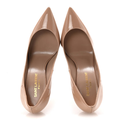 Saint Laurent Vernice Patent Anja 105 Pumps 37.5 Nude 2 of 10