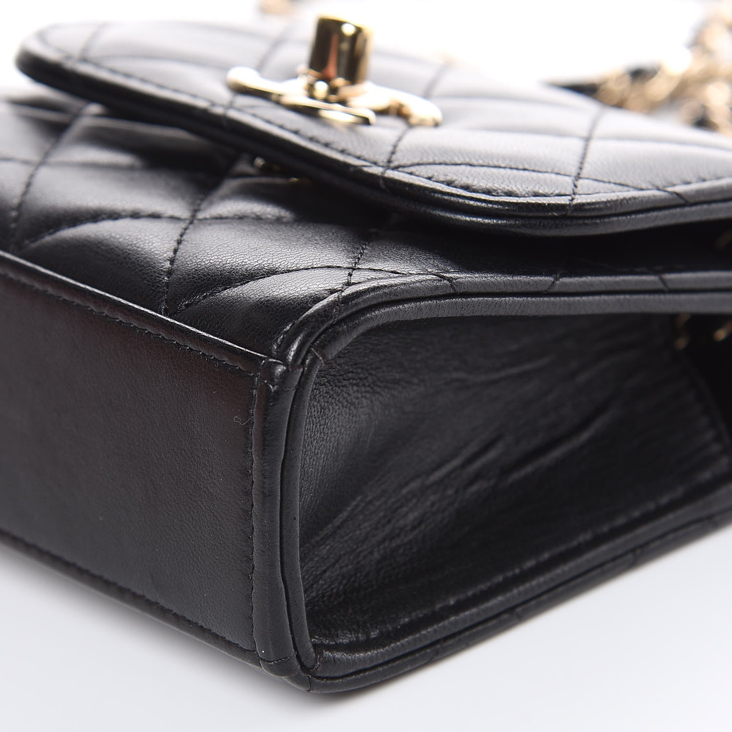 Chanel Lambskin Quilted Mini Trendy CC Chain Wallet Black 10 of 16