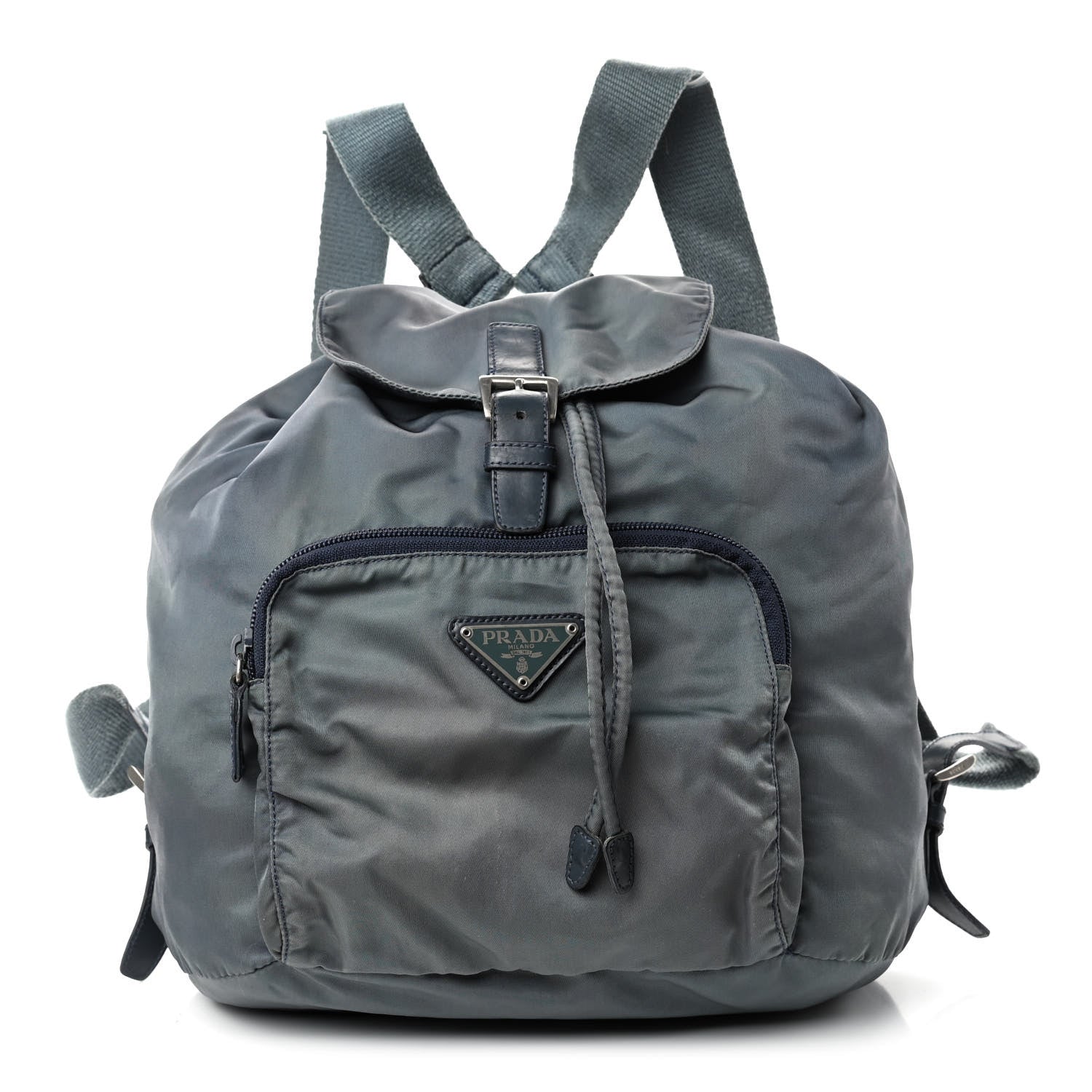 Prada Nylon Vela Cinch Backpack Blue 1 of 10