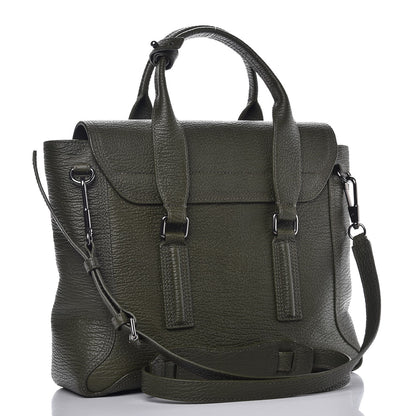 3.1 Phillip Lim 3.1 Textured Calfskin Medium Pashli Satchel Military Green 4 of 8