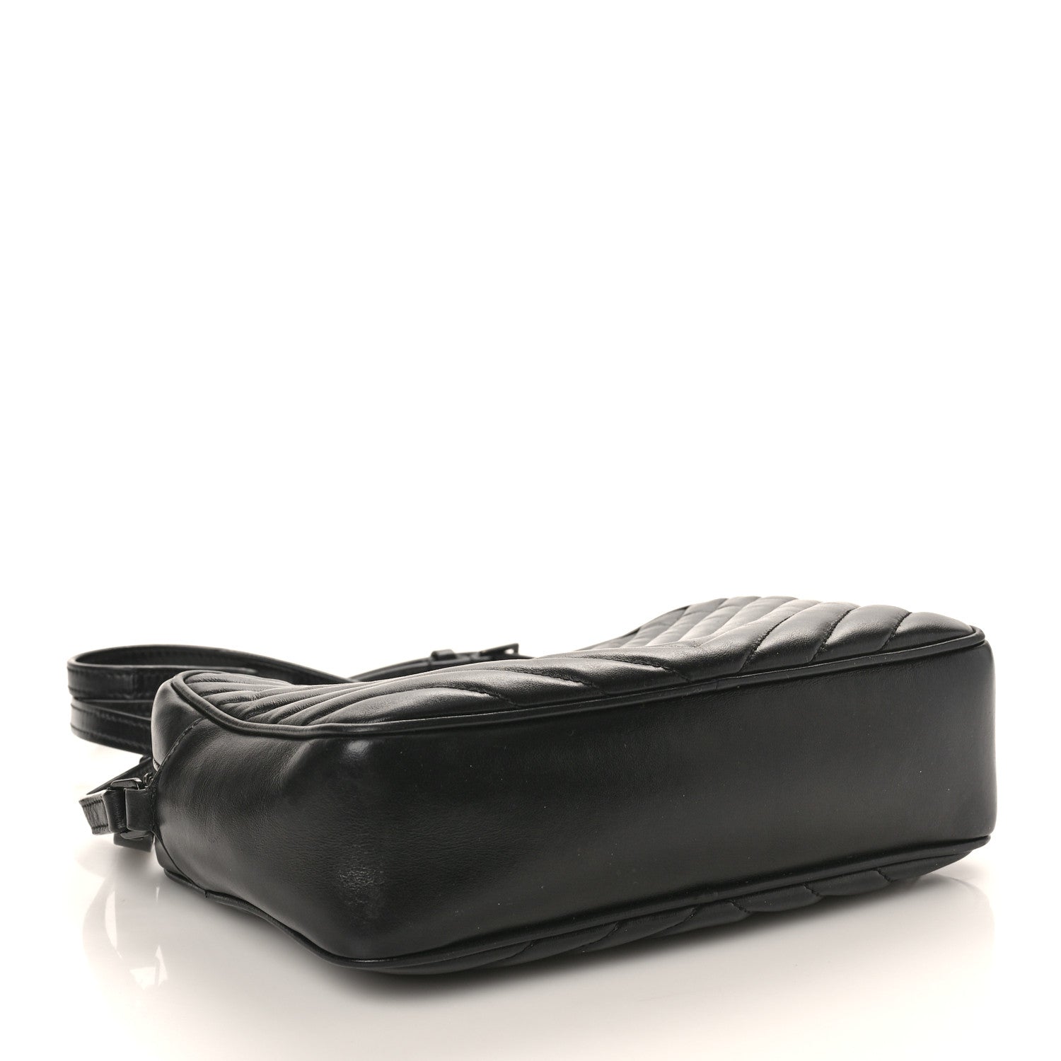 Saint Laurent Calfskin Matelasse Monogram Monochrome Lou Camera Bag Black 4 of 14