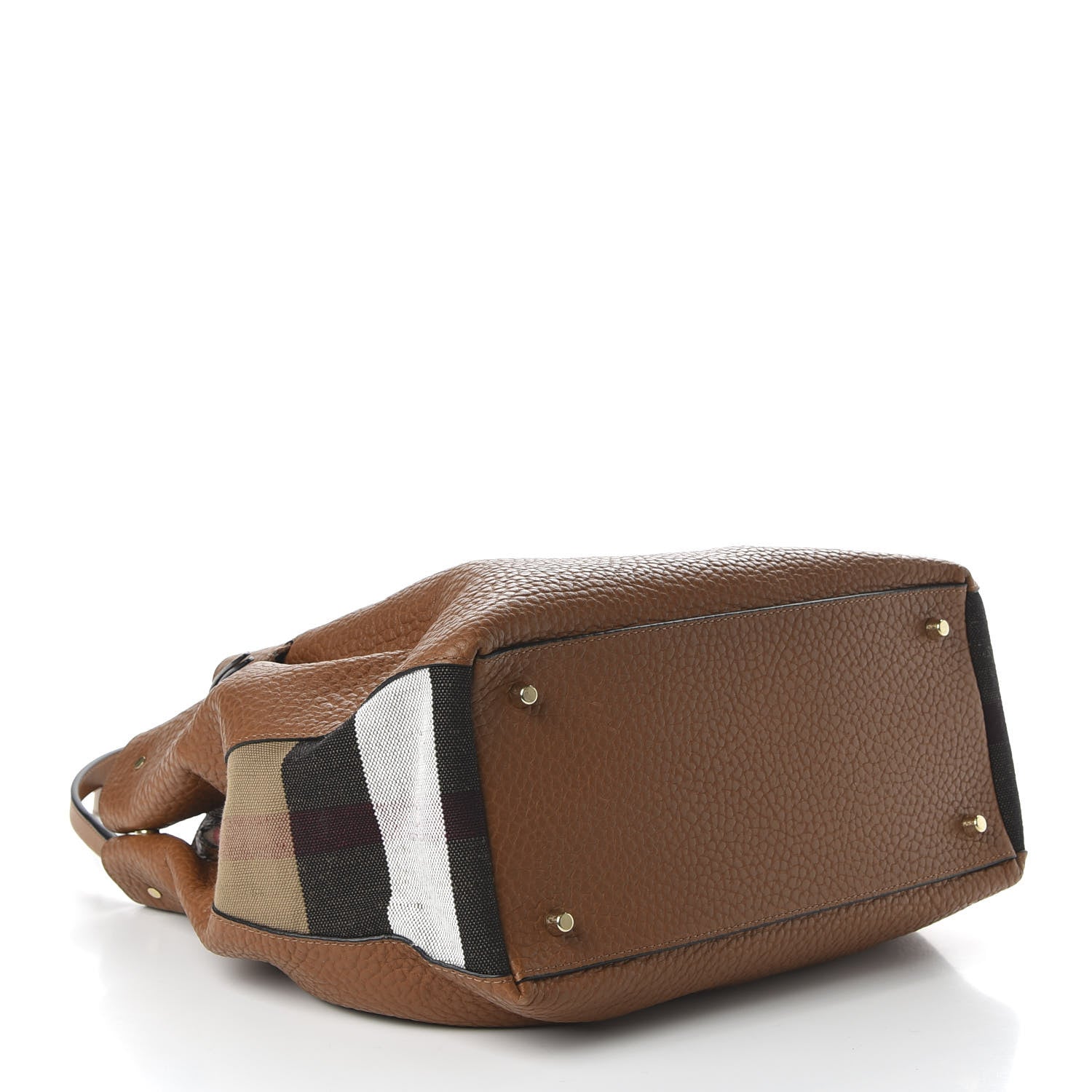 Burberry Grainy Calfskin House Check Medium Maidstone Camel 4 of 9