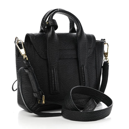 3.1 Phillip Lim Textured Calfskin Mini Pashli Satchel Black 3 of 9