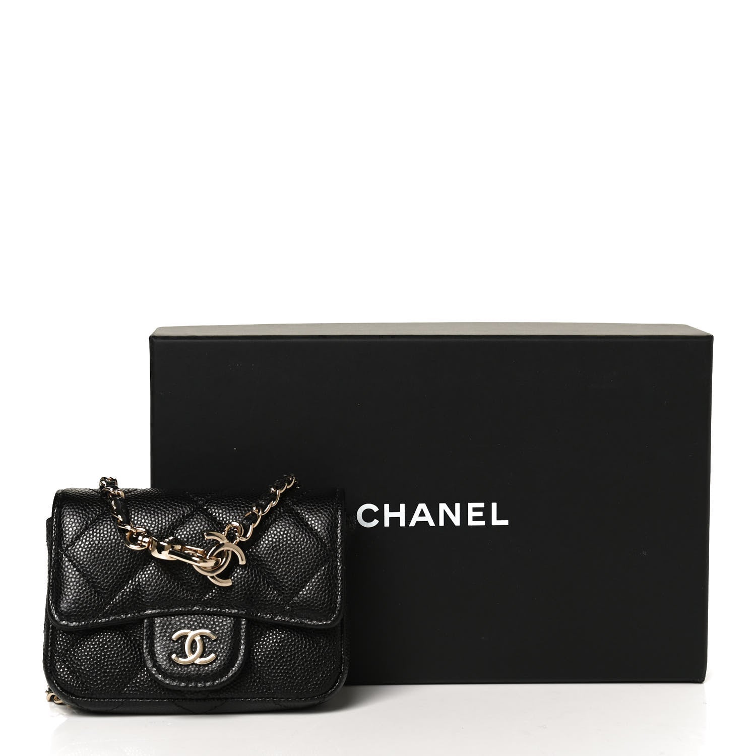 Chanel Caviar Quilted Mini Chain Belt Bag Black 12 of 12