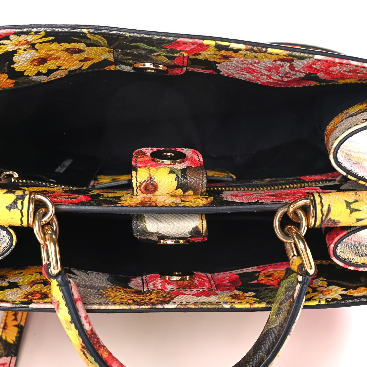 Dolce & Gabbana Dauphine Floral Print Miss Sicily Satchel Peony Margherita 5 of 9