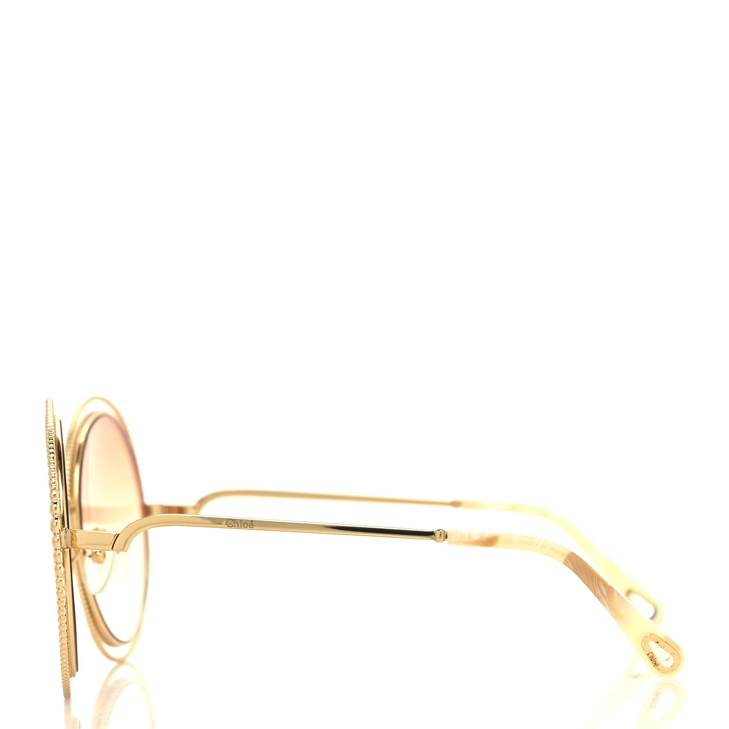 Chloe Oversized Round Carlina Oversized Round Sunglasses CE114SC Gold 3 of 7