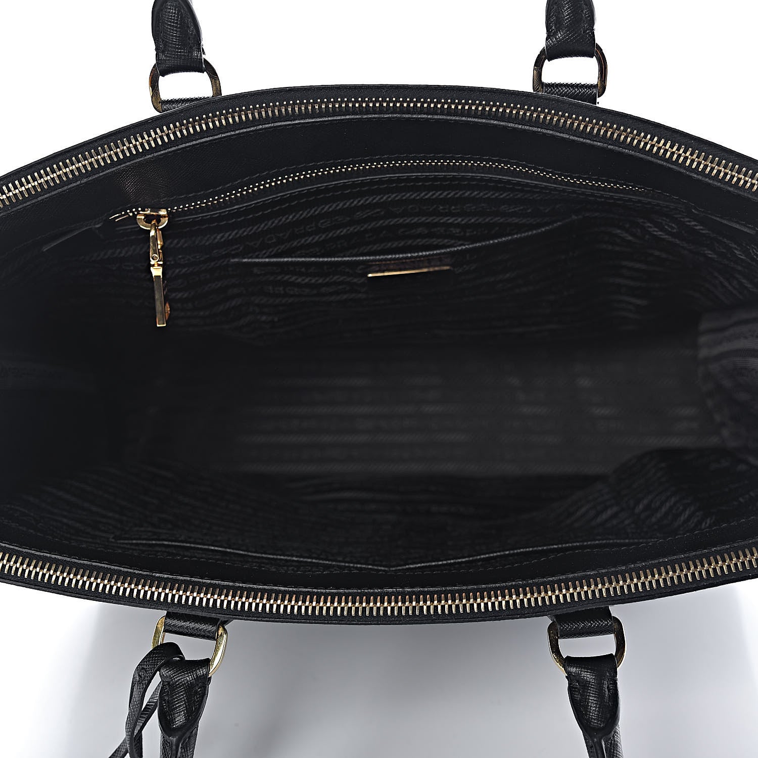 Prada Saffiano Large Galleria Double Zip Tote Black 5 of 11