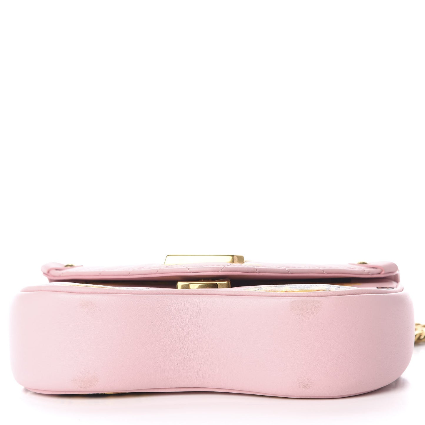 Calfskin Leopard Print New Wave Chain PM Light Pink