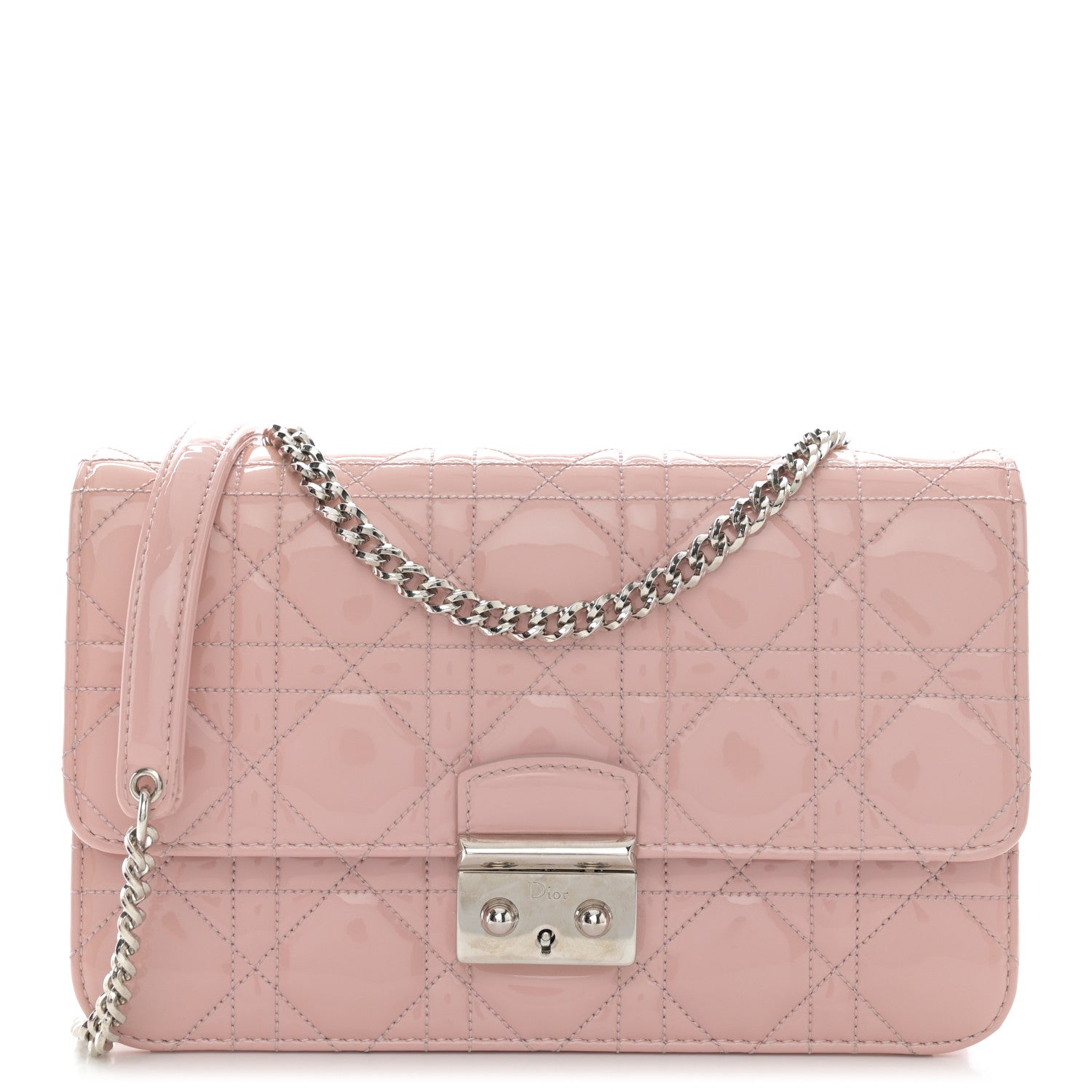 Christian Dior Patent Cannage Miss Dior Promenade Pouch Pink 1 of 10