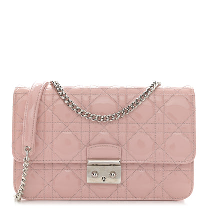 Christian Dior Patent Cannage Miss Dior Promenade Pouch Pink 1 of 10