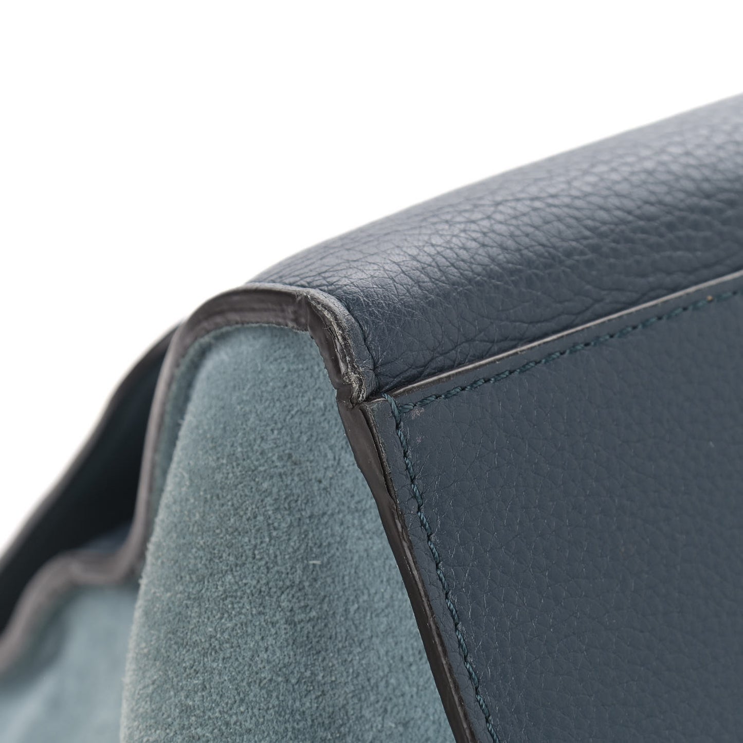 Drummed Calfskin Suede Medium Trapeze Orage