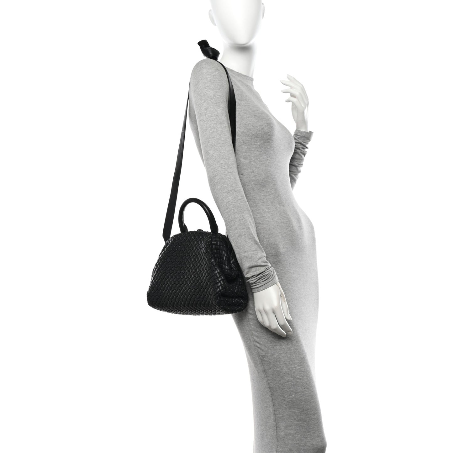 Nappa Intrecciato Small Padded The Handle Black