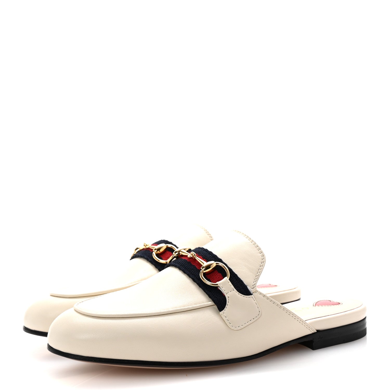 Gucci Malaga Kid Web Womens Princetown Slippers 35 Mystic White 4 of 10