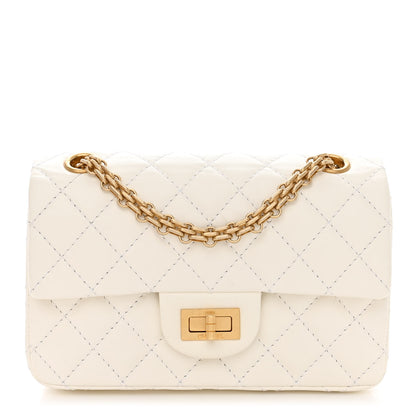 Chanel Aged Calfskin Quilted 2.55 Reissue Mini Flap White 1 of 11