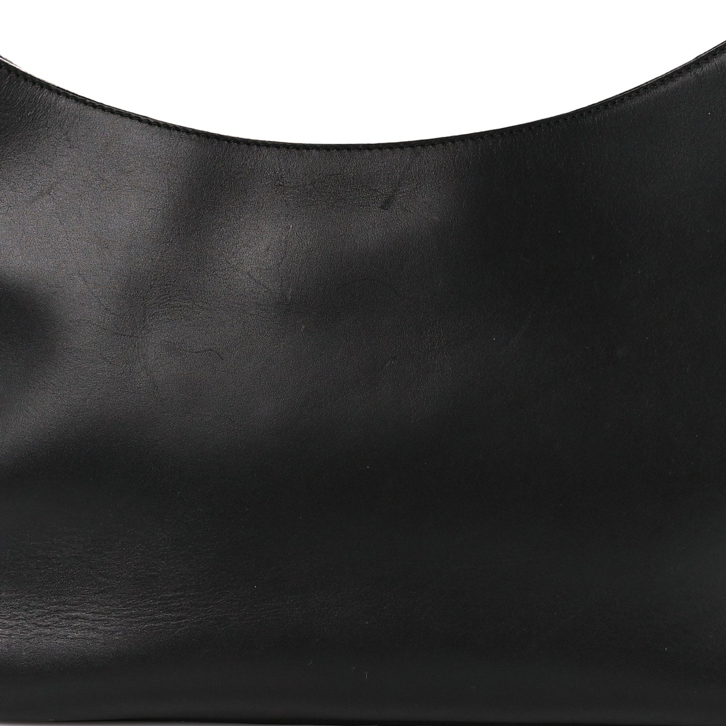 Saffiano Logo Embossed Shoulder Bag Black