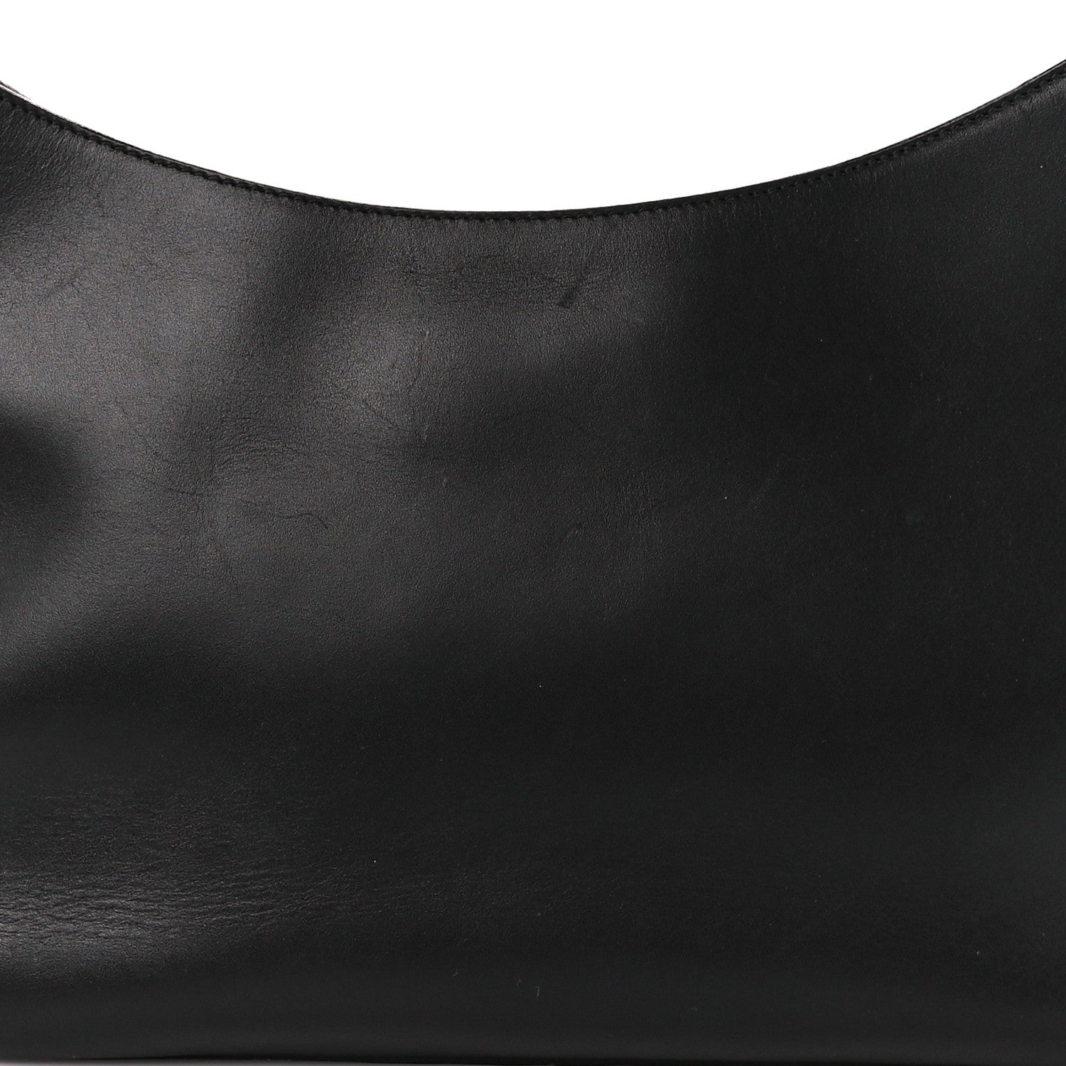Prada Saffiano Logo Embossed Shoulder Bag Black 9 of 12