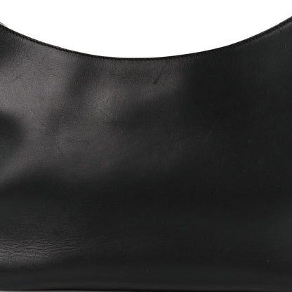 Prada Saffiano Logo Embossed Shoulder Bag Black 9 of 12