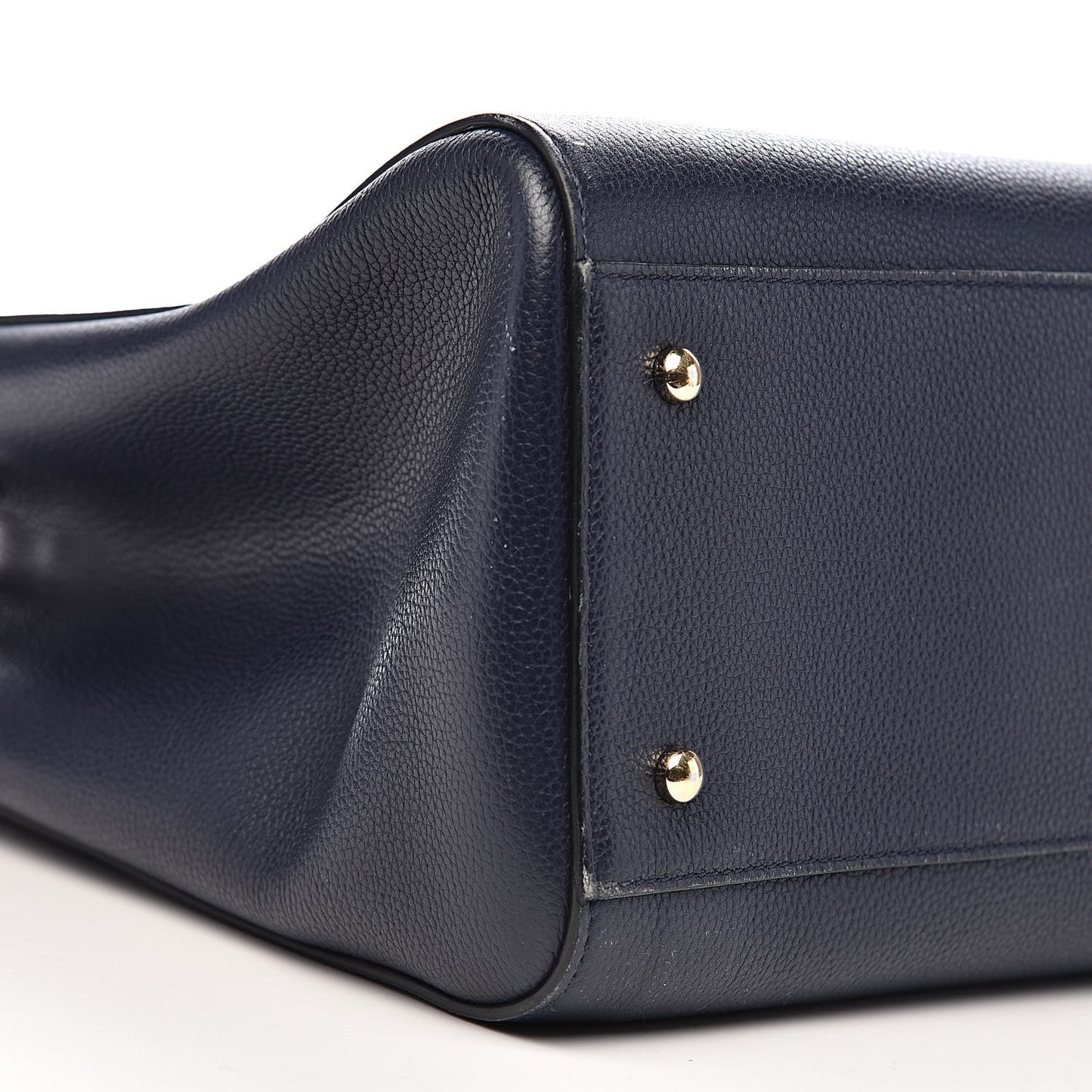 Grained Calfskin Medium Neo Executive Shopper Tote Dark Blue
