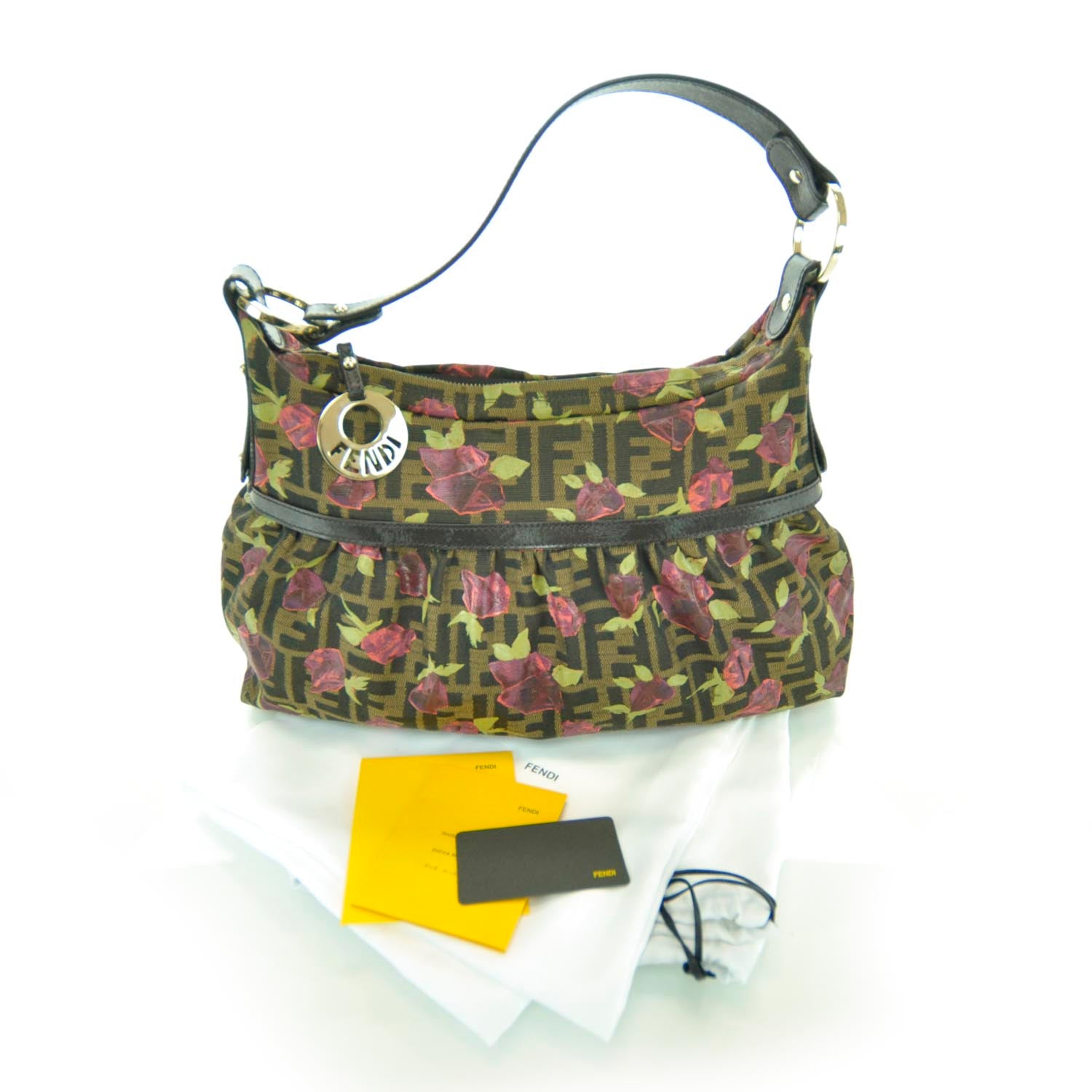 Fendi Zucca Rose Chef Hobo 3 of 11