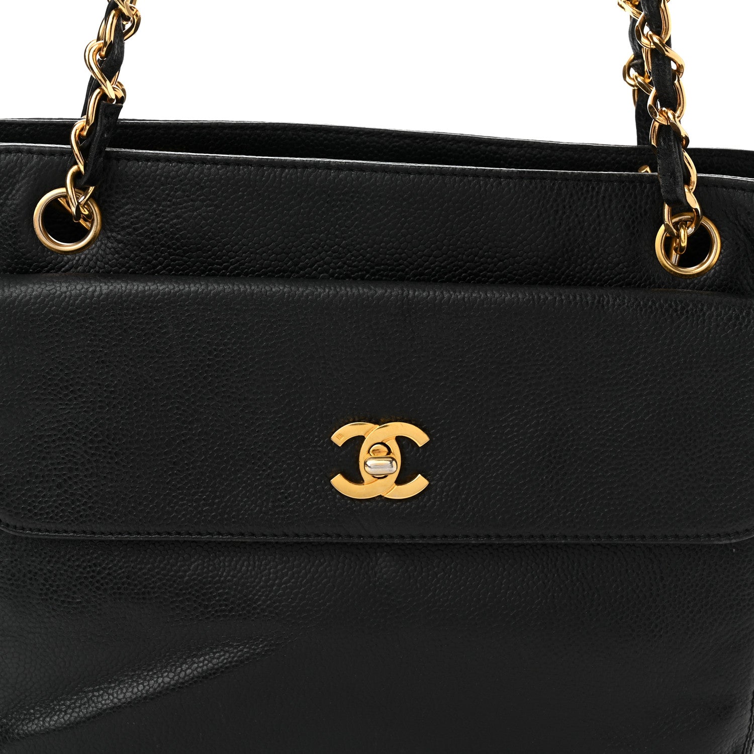 Chanel Caviar CC Shopper Tote Black 8 of 10