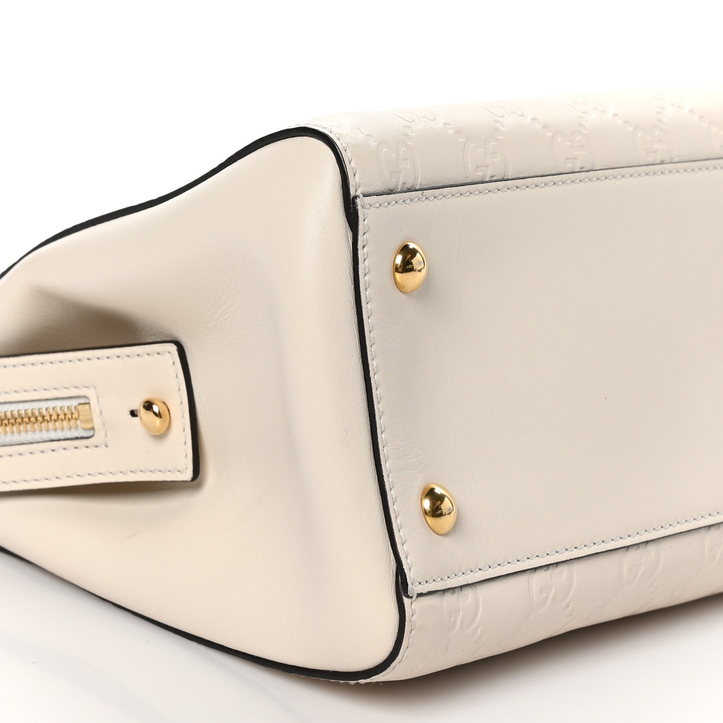 Guccissima Signature Medium Shoulder Tote Bag Mystic White
