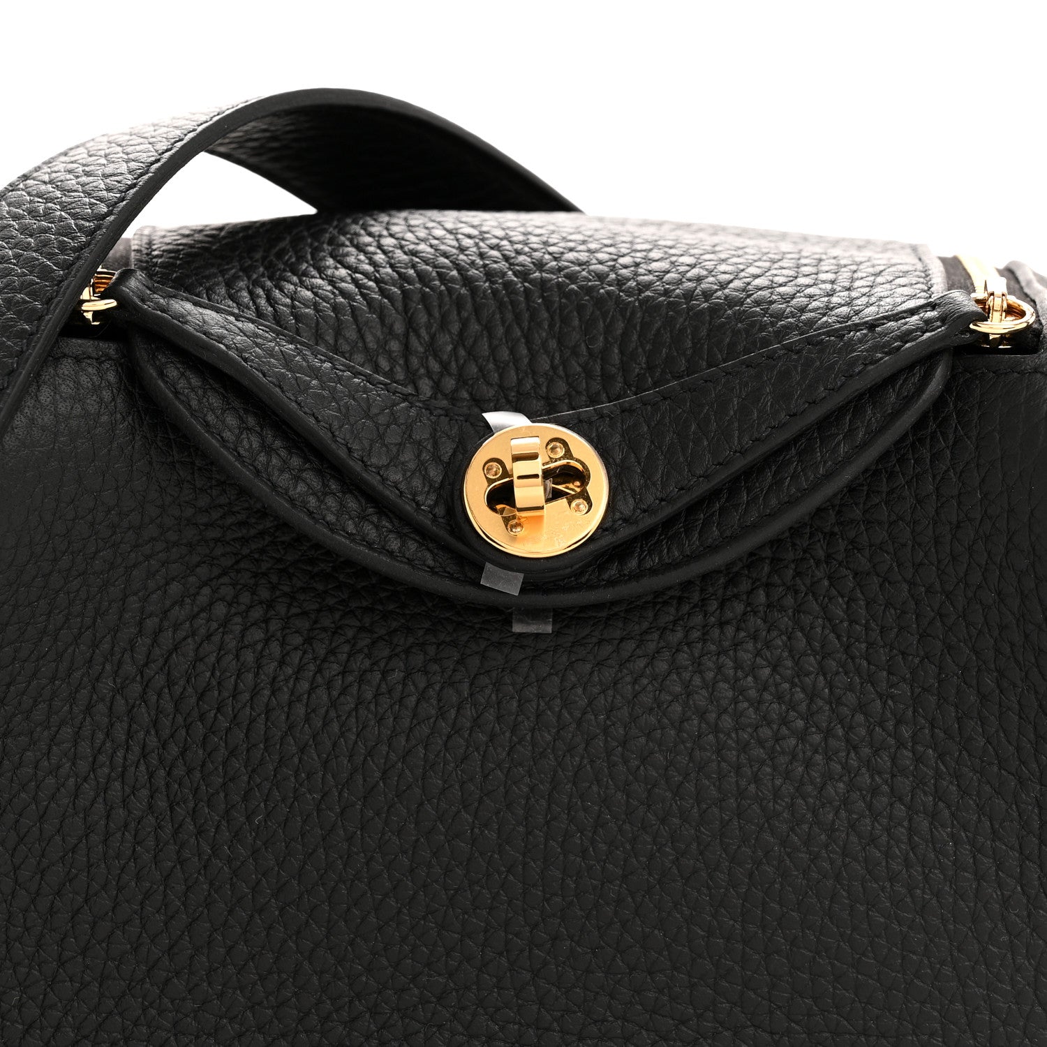 Hermes Taurillon Clemence Mini Lindy 20 Black 8 of 11
