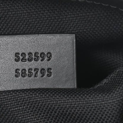 Gucci GG Supreme Monogram Web Small Flat Messenger Bag Black Grey 6 of 9