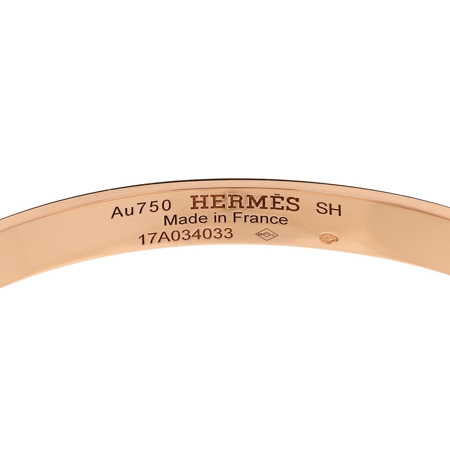 Hermes 18K Rose Gold Diamond PM Kelly Bracelet SH 3 of 4