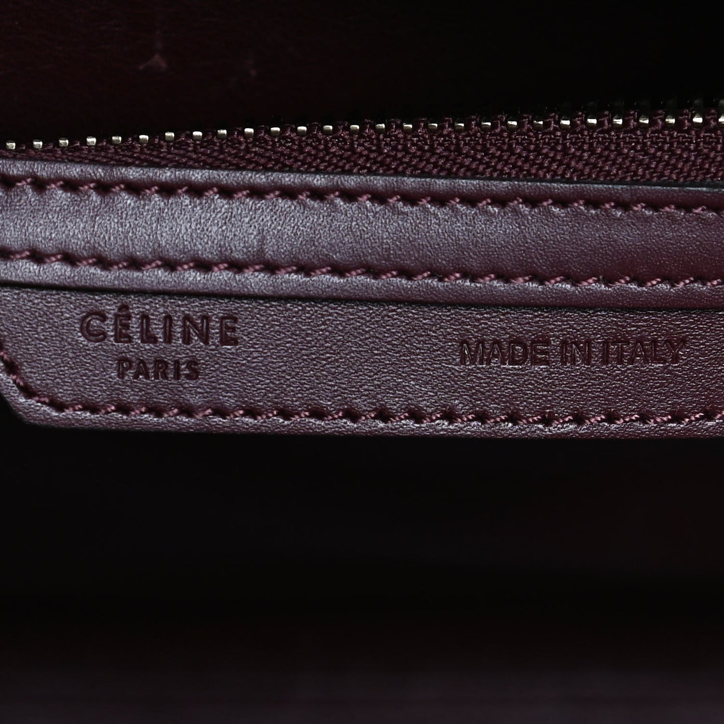 Goatskin Calfskin Micro Luggage Burgundy