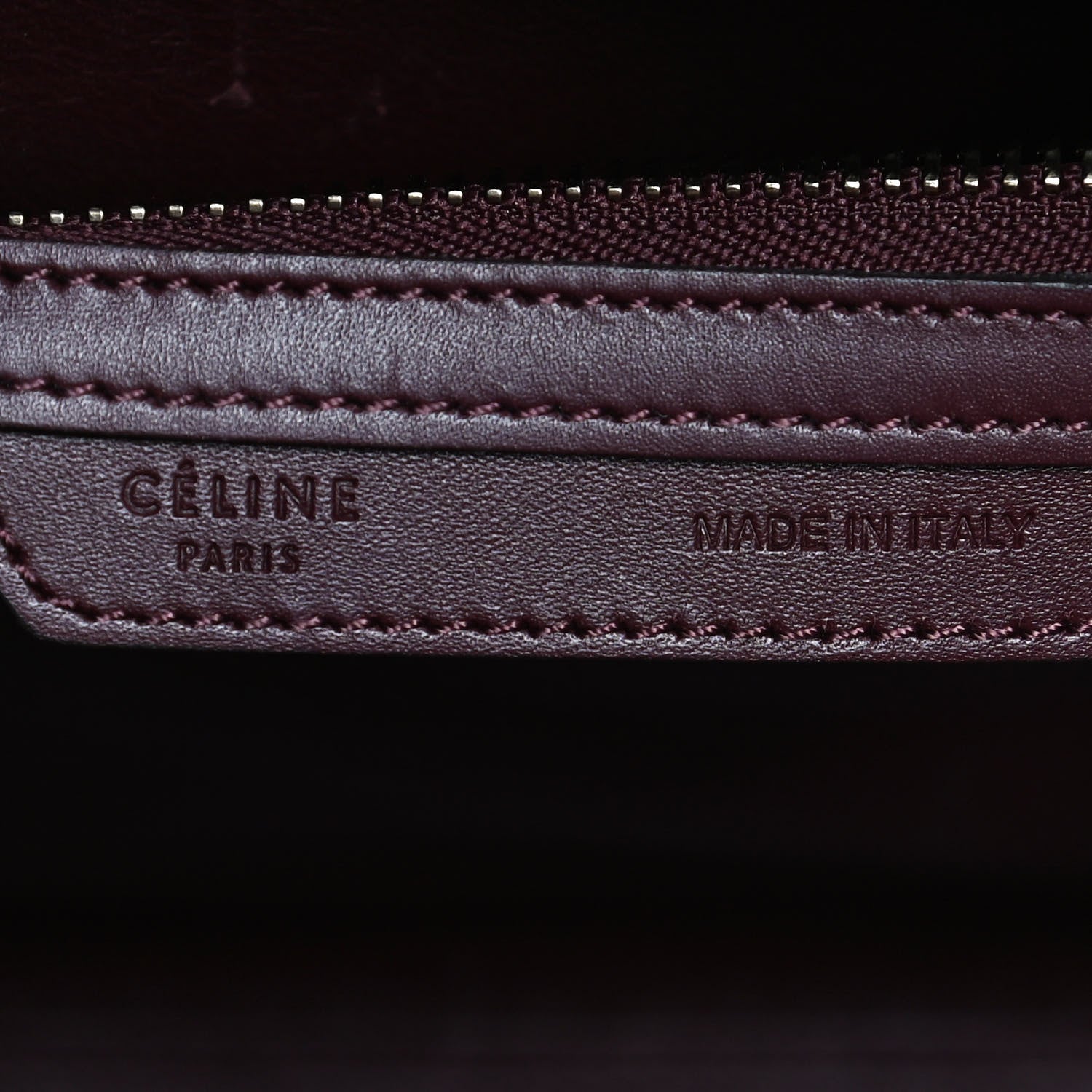 Celine Goatskin Calfskin Micro Luggage Burgundy 5 of 11