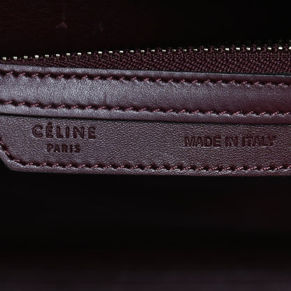 Celine Goatskin Calfskin Micro Luggage Burgundy 5 of 11