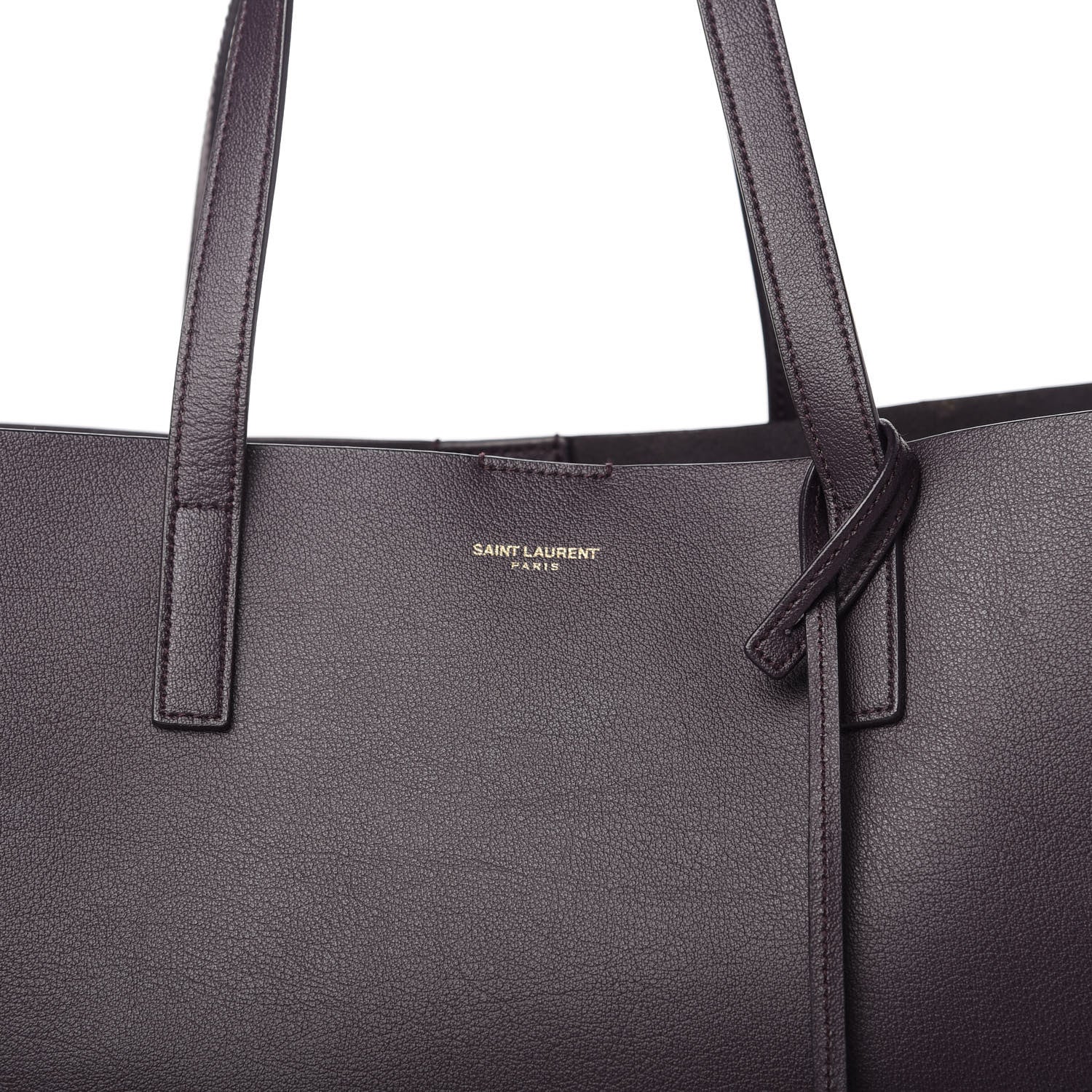 Saint Laurent Calfskin Large Shopping Tote Purple 10 of 11