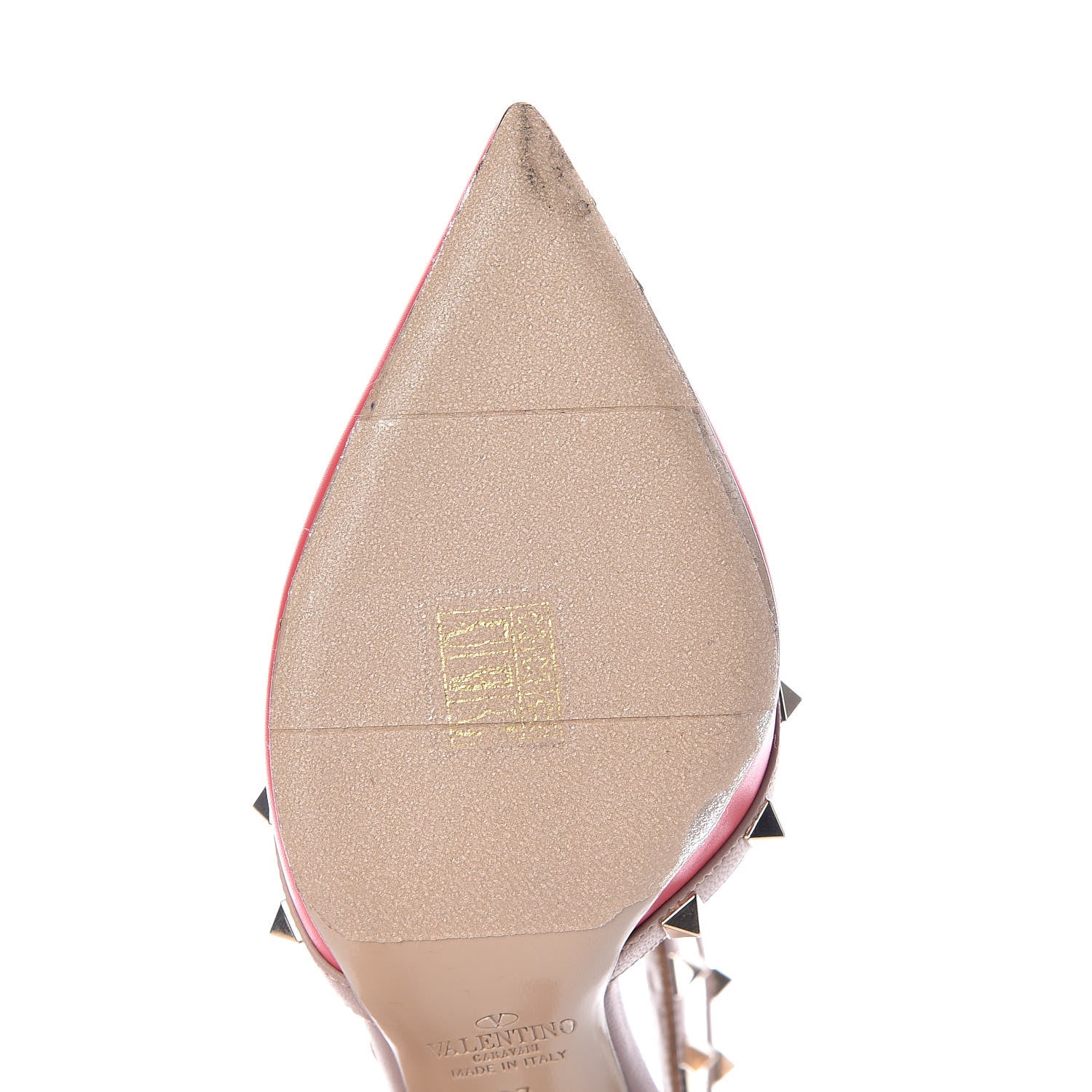 Valentino Garavani Nappa Rockstud Ankle Strap 65mm Pumps 37 Fragola Poudre 11 of 14