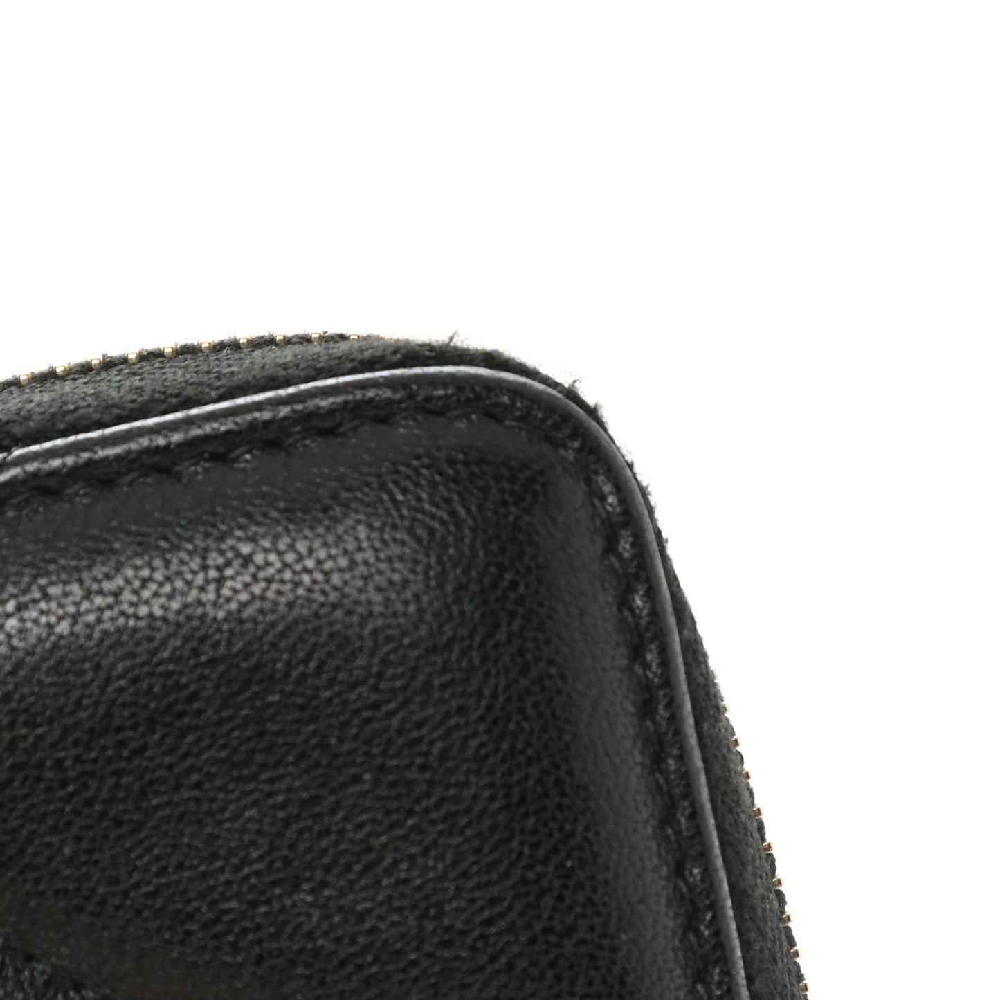 Shiny Goatskin Quilted Chanel 19 Zip Around Coin Purse Wallet Black