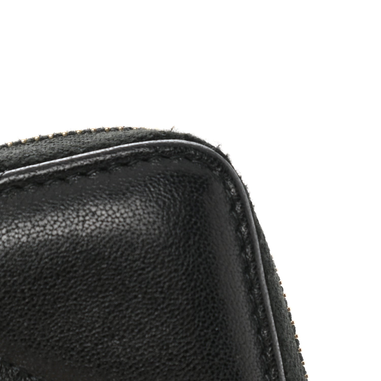 Chanel Shiny Goatskin Quilted Chanel 19 Zip Around Coin Purse Wallet Black 8 of 8