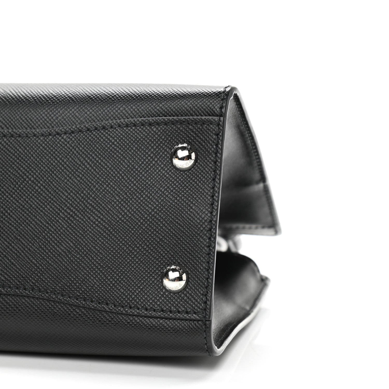 Prada Saffiano Calfskin Top Handle Tote Black 11 of 12