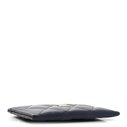 Chanel Caviar Quilted Card Holder Blue 4 of 8